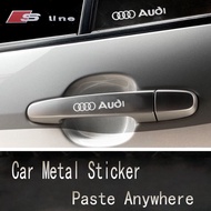 Audi Car Logo Metal Sticker 3D Creative Decoration Automobile Window Door Interior Badge For A3 8l A