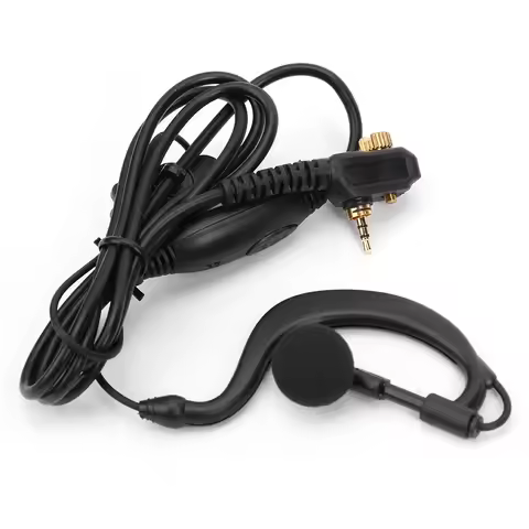 1Pin G Shape 2.5mm Ear Hook Earpiece Headset w/PTT Mic for Motorola MTH600 MTH650 MTH600 MTH800 MTH8
