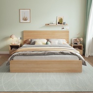 [SG SELLER ] Solid Wooden Bed Frame Solid Wood Bed Frame Bed Frame With Mattress Queen/King Size Bed Frame