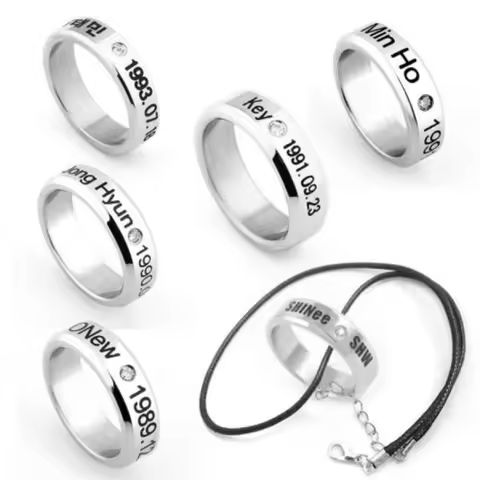 KPOP SHINEE Ring Necklace jonghyun Pendant ONEW minho TAEMIN KEY JONG HYUN RING taemin shinee jonghy