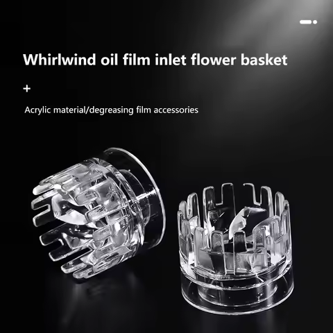 Acrylic Oil Skimmer Aquarium Filter Degreasing Film Float Inlet Outlet Pipe Remove Oil Slick Basket 