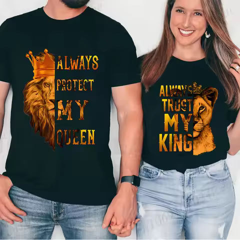 Couple Tee Always Protect My Queen/always Trust My King Tshirt King Queen Graphic Tee Shirt for Love