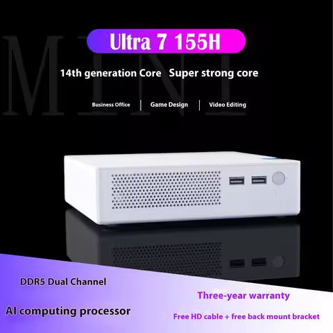 2025 New SZBOX M125 Intel Ultra7 125H/155H MINI PC Win11 WiFi6/BT5.2 Dual Channel 32GB DDR5 512GB SS