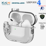 Bao case cho Airpods 4 Kai.N Crystal Lock có khoá an toàn Kèm Móc Treo