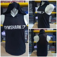 { COD AVAILABLE } Singlet HOODIE LOGO SHARK GYM gym fitness men's tank top t-shirt