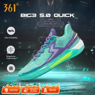 100% Authentic 361 Degrees BIG3 5.0 Quick men's basketball shoes E-tough sports shoes, ideal for spo