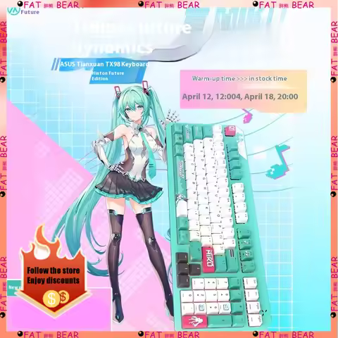 Asus Tianxuan mini Hatsune Miku TX98miku co branded cable video game mechanical keyboard Customizabl