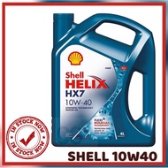 (100% Original) 600039823 Shell Helix HX7 10W40 Semi Synthetic Engine Oil (4L) HongKong For Toyota , Proton , Perodua