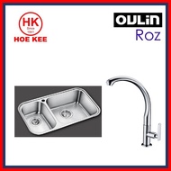 (SINK + SINK MIXER) Oulin OL-U8901 Stainless Steel Kitchen Sink + KrisRoz T026 Sink Tap