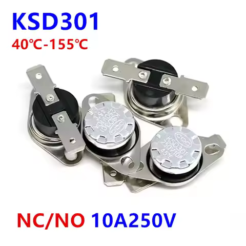Bimetal thermostat KSD301 0C~350C Temperature Switch Thermal Control 85C 95C 105C 125C 135C 145C 180