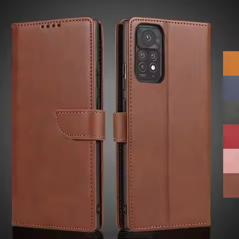 Wallet Leather Flip Case for Xiaomi Redmi Note 11 Pro (4G 5G 6.67" Global EUR RUS) Retro Cover Prote