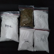 TM11 paket treatment5 kain ecoprint/ tawas, soda ash, tunjung, tro,