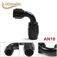 Lodenqc AN 10 Fitting AN10 Aluminum Fittings 90 Degree Black Oil/Fuel/Swivel Hose Fittings(Swivel Ho