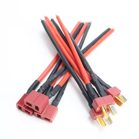 3Pcs / 7Pcs Deans Pigtail Cable T plug Connector Male/Female 10cm 14AWG Soft Silicone Wire for RC ho