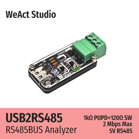 WeAct USB To RS485 485 Converter Module RS485BUS Analyzer 1KΩ 120Ω Switch High Reliability Industria