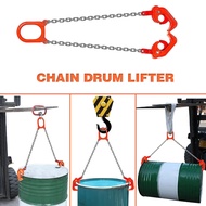 Sling chain clamp drum crane hook 500kg - 1 Ton, 2-legged chain to lift drum crane, drum lifter