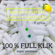 50g Busa filter klik lemon + menthol ice isi 2 ukuran reguler