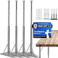 HEIMSTARK 52-75 cm Height-Adjustable Table Legs - Super Durable [Wobble-Free] Metal in Set of 4 Adju