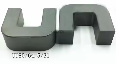 Pair UU80 Magnetic Core with U-type Large Arc and UF80 Magnetic Core PC40 Manganese Zinc Ferrite 510