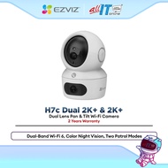 EZVIZ H7c Dual 2K+ & 2K+ Smart WiFi Dual Lens Indoor Camera with AI Detection & Two-Way Audio for Ho
