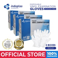 Indoplas Vinyl Examination Gloves (Medium) - 3's
