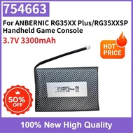 754663 High Quality Replaceable Battery 3.7V 3300mAh For ANBERNIC RG35XX Plus/RG35XXSP Handheld Game