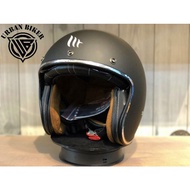 MT HELMET LE MANS/LE MAN/LE MENS/LE MEN 2 SV SOLID A1 MATT BLACK CLASSIC VINTAGE HELMET