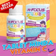 H FOCUS AKIDS Tablet Minda Dan IQ Genius Ubat Rabun Mata | Kids Supplement | Vitamin C | Calcium |