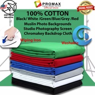 Ready Stock 2x3m 2MX3M Black White Green Blue Grey Red Muslin Photo Backgrounds Studio Photography S