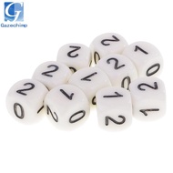 [Gazechimp] Lot 10pcs Dice Playing Numbers 0 1 2 Dice D6 Accessories For Board Games