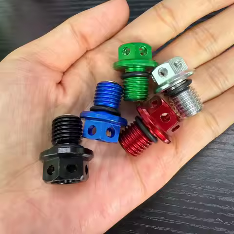 1X M12x1.5 Magnetic Oil Drain Plug Bolt Screw Compatible with YZ 125 250 250X 80 100 400 400F 465 49