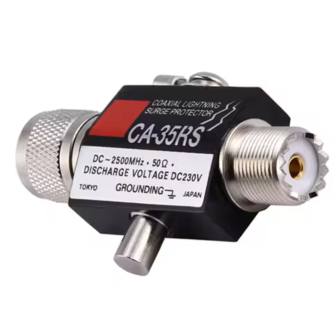 Lightning Surge Protector Male to Female UHF Antenna Lightning Arrestor CA-35RS Coaxial Lightning Su