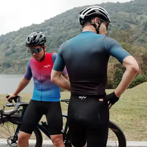 YKYWBIKE Men's Cycling Jersey Italy MITI Fabric Breathable Road Bike Shirt Fashionable Bicycle Jerse