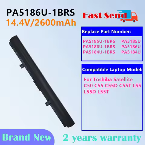 PA5185U L50-B C55-B5200 PA5185U-1BRS Laptop Battery PA5186U-1BRS For Toshiba Satellite C50-B-14D L55