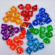 A Set of 7 Multi-Sided Dice Set Dungeons and Dragons DND Game Dice Running Group Dice Teaching Dice