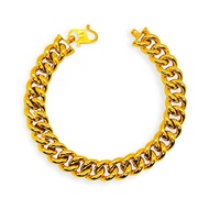 Exquisite 22K Gold Curb Chain Bracelet