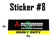 AUFIT acson Panasonic Mitsubishi Heavy Duty Sticker Aircond Kereta Technician Sticker Kedai Aircon S