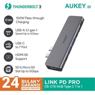HUB Aukey CB-C76 USB-C Thunderbolt 3 7 in 1 - 501254
