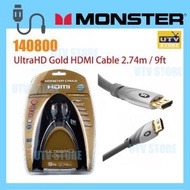 MONSTER - 140800 UltraHD Gold HDMI Cable 2.74m / 9ft