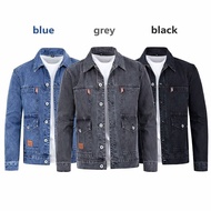 Echo Gents Casual Men Denim Jacket with Turn Down Collar Durable Fabric and Stylish Design for Every