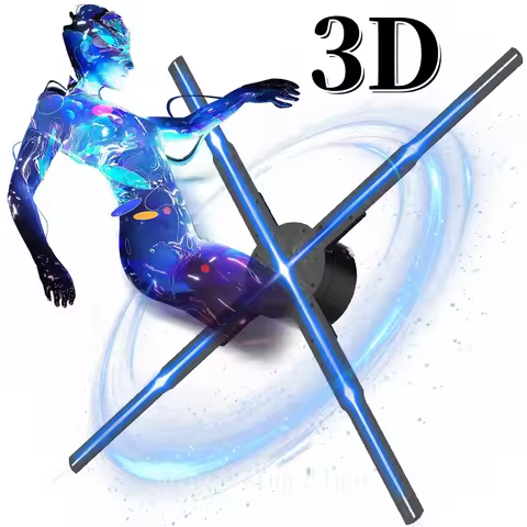 42-65cm 3D Fan Hologram Projector Wifi Display Advertising Light Led Sign Holographic Lamp Three-Dim