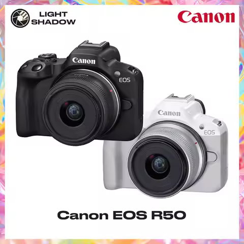 Canon EOS R50 Mirrorless Camera with RF-S 18-45mm f/4.5-6.3 IS STM Lens Kit – 24.2MP, 4K Video, Comp