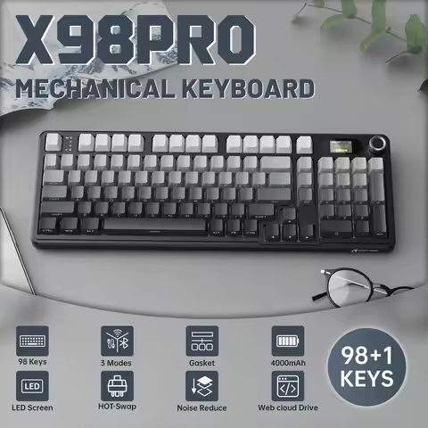 Attack Shark X98PRO 3-Mode RGB Bluetooth Wireless Mechanical Keyboard Full Key Hot-Swappable TFT Col