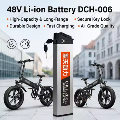 Reoaoone 48V 10.4Ah 36V 15Ah 17Ah E-bike Battery DCH006 for Samebike LO26 20LVXD30 XT750 Folding Ele