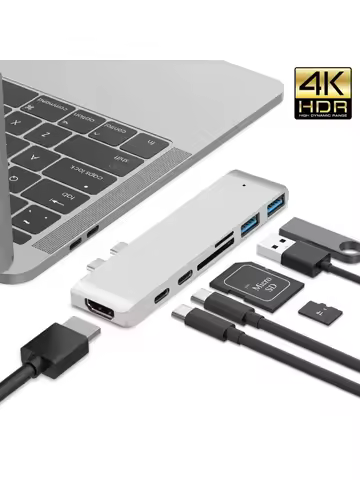 USB 3.1 Type-C Hub to HDMI Adapter 4K Thunderbolt 3 USB C Hub 3.0 TF SD Reader Slot PD For MacBook A