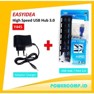 Yuanruru Y445 USB 3.0 Hub USB Hub 3.0 Multi USB Splitter with Power Adapter 7 Port Multiple Expander