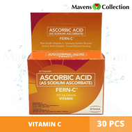 Fern-C Non-Acidic Vitamin C, Sodium Ascorbate, 568mg, 1 box 30 capsules