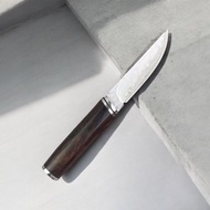 KATANA日式武士刀款紅檀木柄大馬士革鋼切肉刀水果刀戶外野營刀