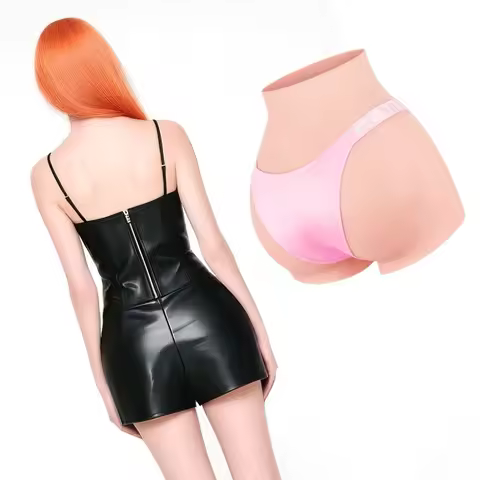 Silicone Fake Vagina Pants Hip Enhancer Panties Realistic Shaper Big Butt Lift for Gay Crossdresser 
