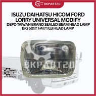 ISUZU DAIHATSU HICOM FORD LORRY UNIVERSAL MODIFY DEPO TAIWAN BRAND SEALED BEAM HEAD LAMP BIG 6052 H4